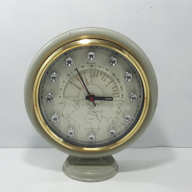 Часы настольные "Янтарь", кварц, с мировым временем, РЕДКОСТЬ RRR СССР